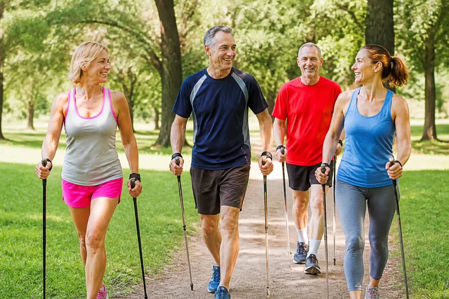 Comment la marche nordique améliore la santé physique et mentale
