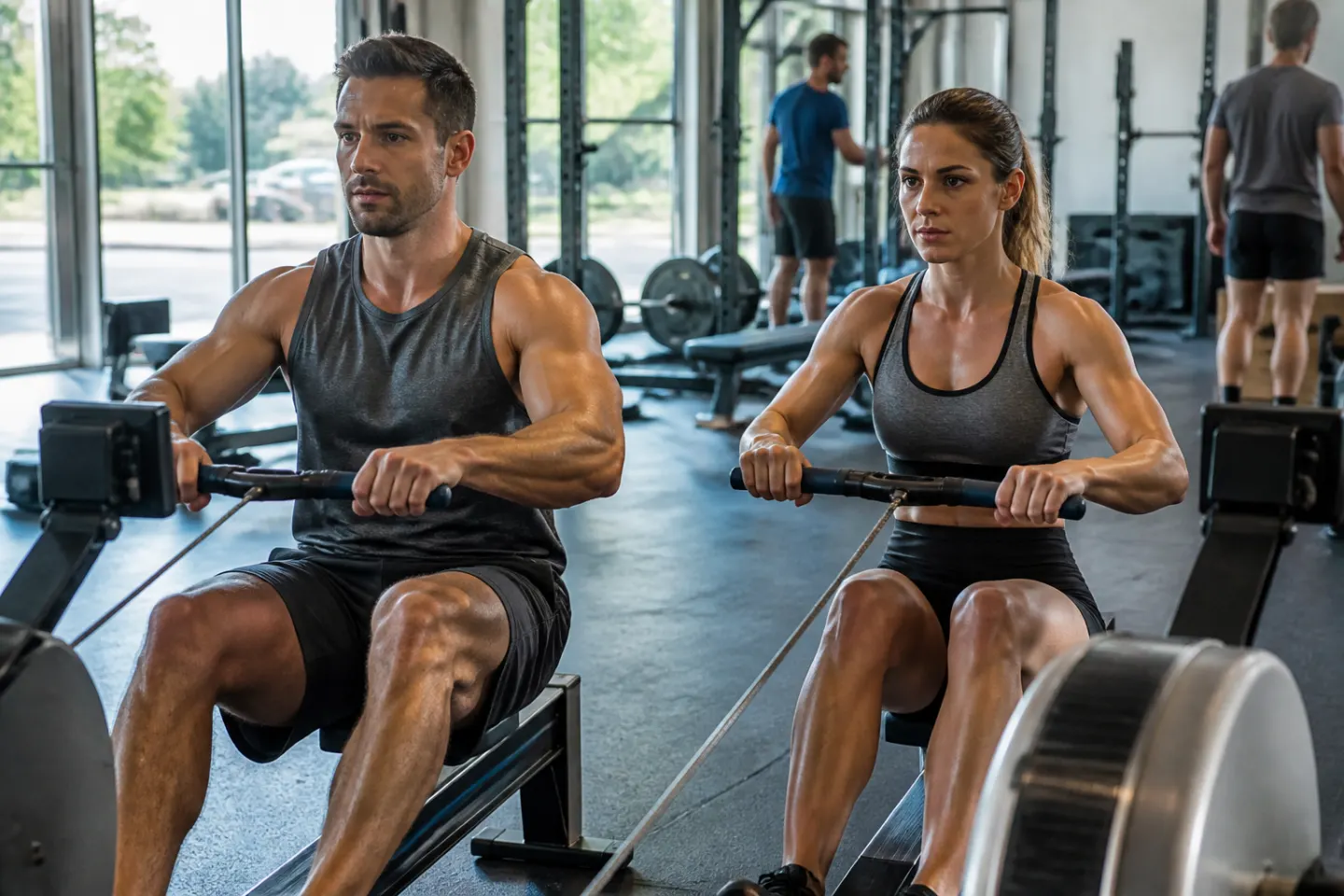Rameur : une étude met en évidence lamélioration de la condition physique après plusieurs semaines dentraînement