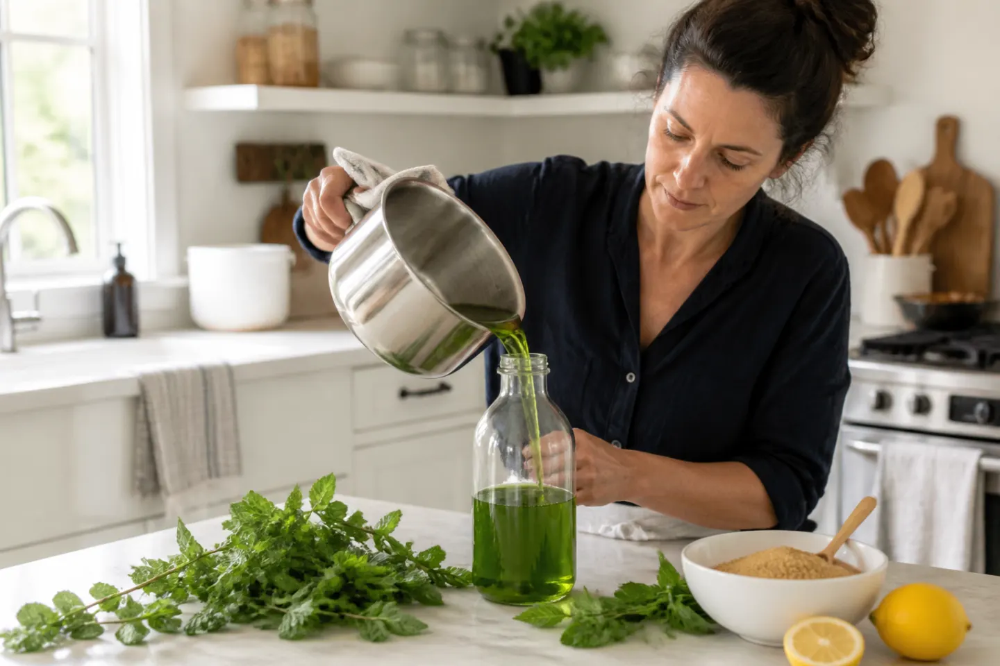 Sirop de menthe maison : recette facile en 30 minutes