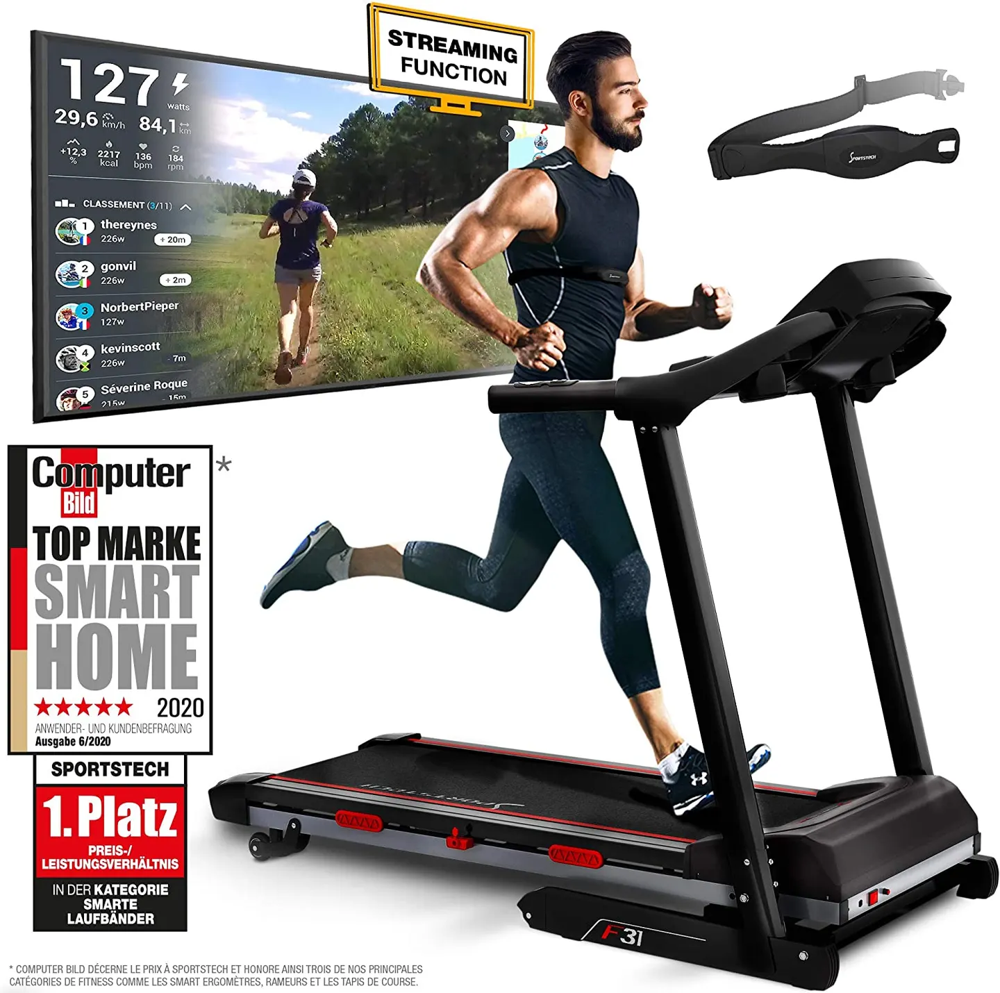 tapis de course Sportstech F31 test avis