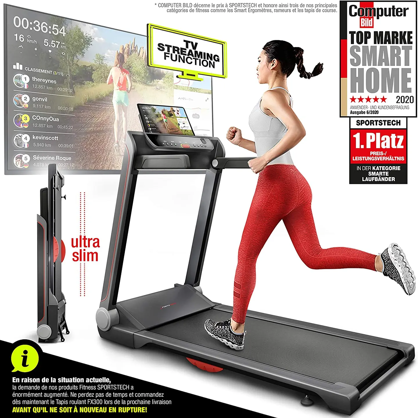 tapis de course Sportstech FX300 test avis