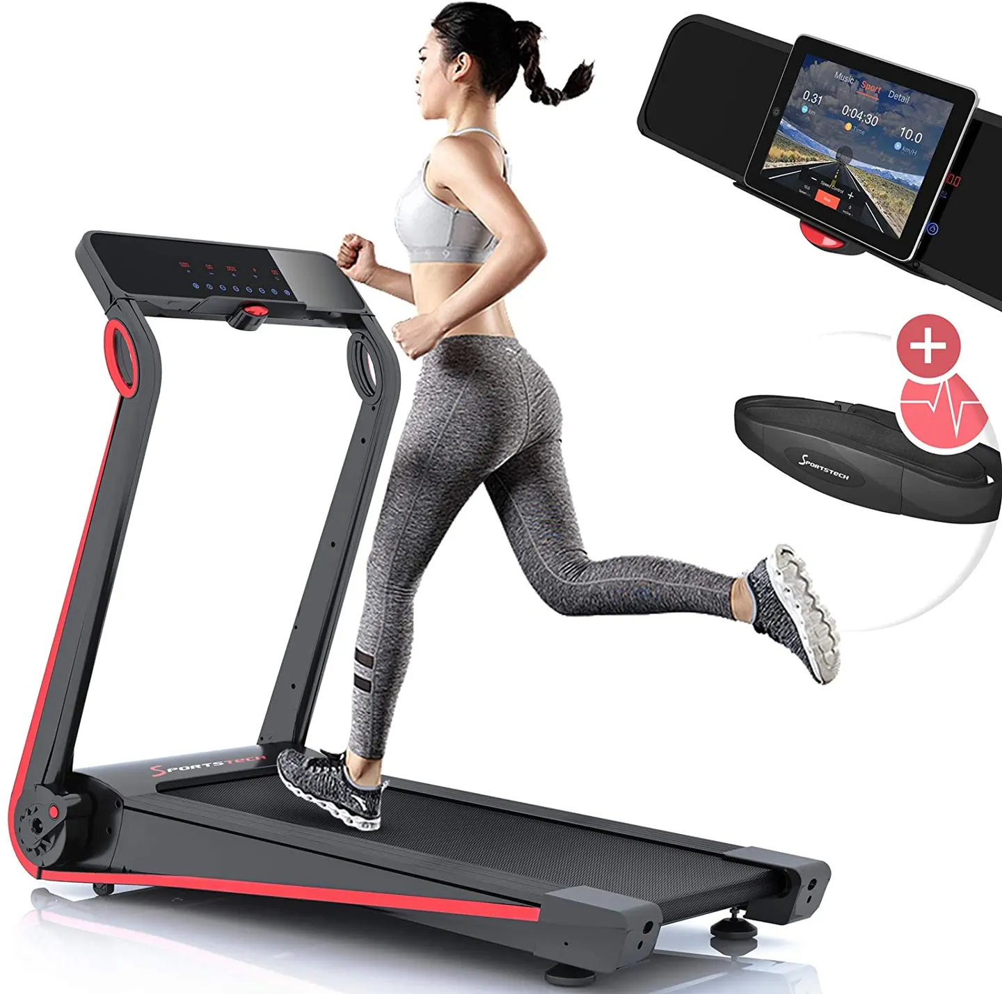tapis de course pliable extra plat Sportstech F17