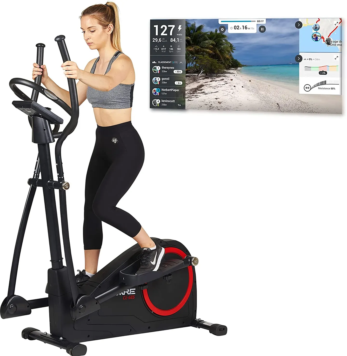 velo elliptique pliable care fitness ce-685